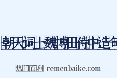 朝天词上魏博田侍中造句是什么意思的图片